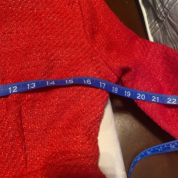 Shein Red Tweed Dress with Gold Buttons - Picture 10 of 11